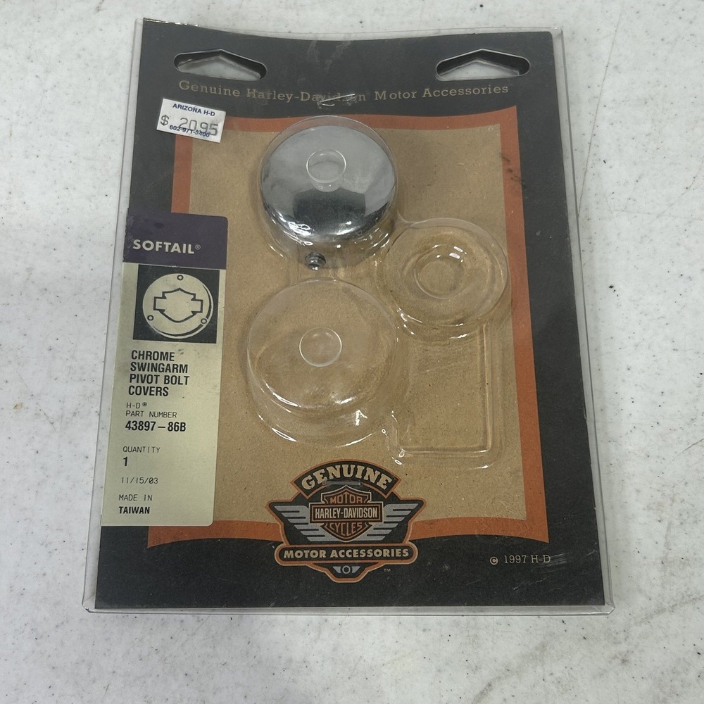 Harley-Davidson Softail Chrome Swingarm Pivot Bolt Covers 43897-86B 1984-1999